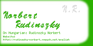 norbert rudinszky business card